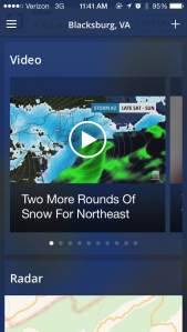 The weather channel video shows all 5 modes.